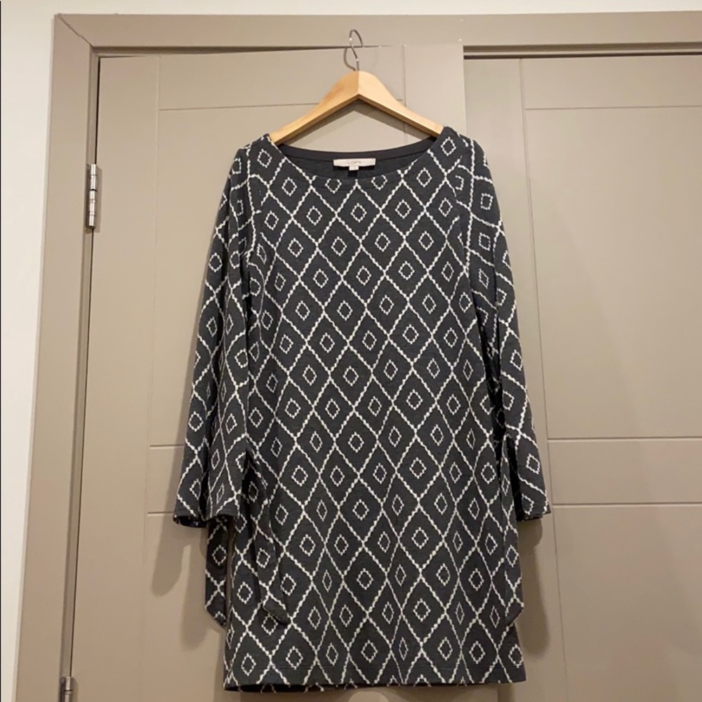 Loft Geometric Tunic Dress